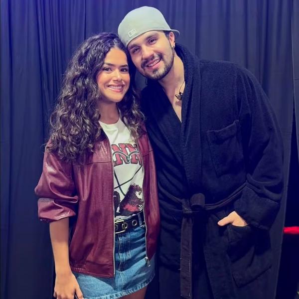 Maisa tieta Luan Santana após show do cantor:
