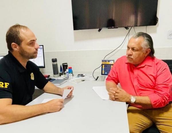 Prefeitura de Floriano e PRF alinham ações para prevenir acidentes de trânsito no município.(Imagem:Secom)