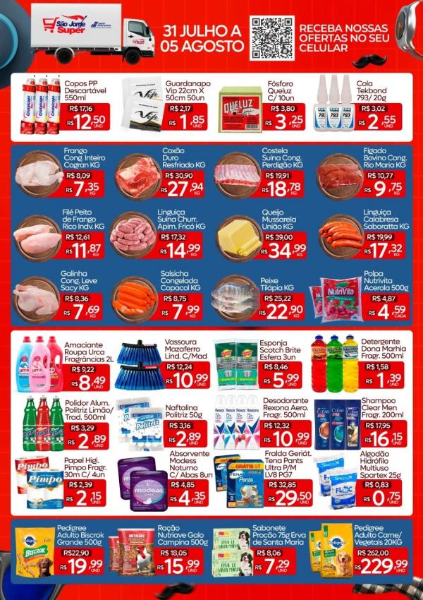 São Jorge Super em Floriano celebra o Mês dos Pais com ofertas imperdíveis.(Imagem:Divulgação)