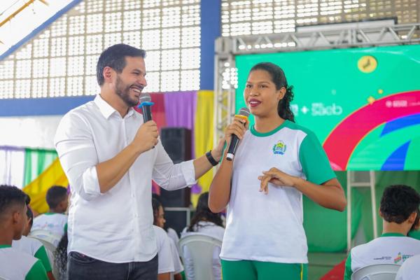 Estudantes da rede estadual participam de revisão Pré-Enem e Pré-Saeb em União.(Imagem:Letícia Santos)