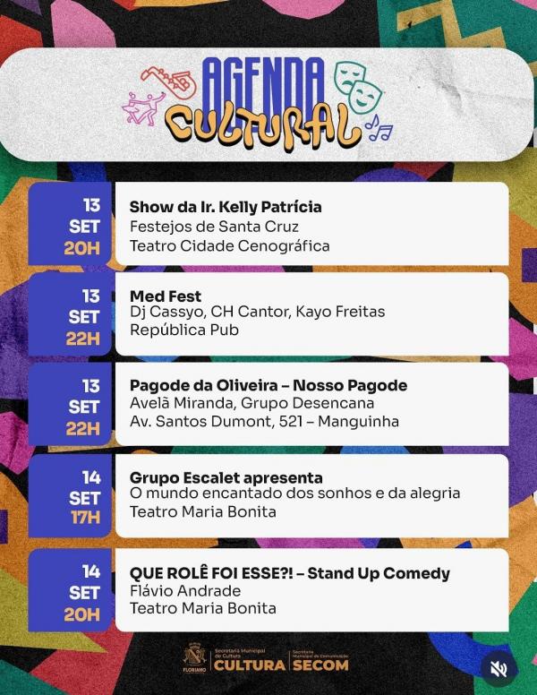 Agenda Cultural(Imagem:Reprodução/Instagram)