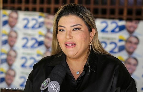 Samantha Cavalca, presidente estadual do PL. (Imagem:Renato Andrade/ Cidade Verde)