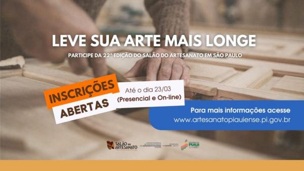 As inscri&ccedil;&otilde;es seguem at&eacute; o dia 23 de mar&ccedil;o e selecionar&aacute; artes&atilde;os e entidades representativas para participar em um dos maiores eventos do setor no pa&iacute;s.(Imagem:Divulga&ccedil;&atilde;o)