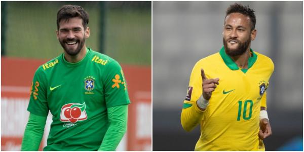 Alisson e Neymar(Imagem:Reprodução)