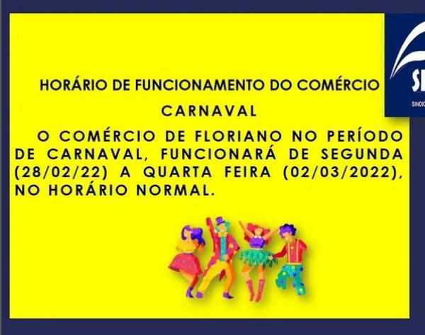 Comércio de Floriano vai funcionar em horário normal durante o período de Carnaval.(Imagem:Divulgação)
