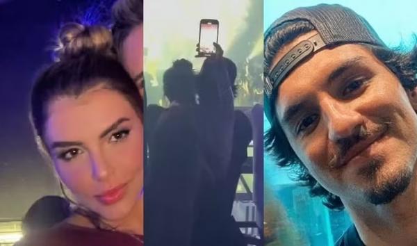 Isabella Arantes e Gabriel Medina juntinhos no camarote do show de Veigh.(Imagem:Reprodução/Instagram)