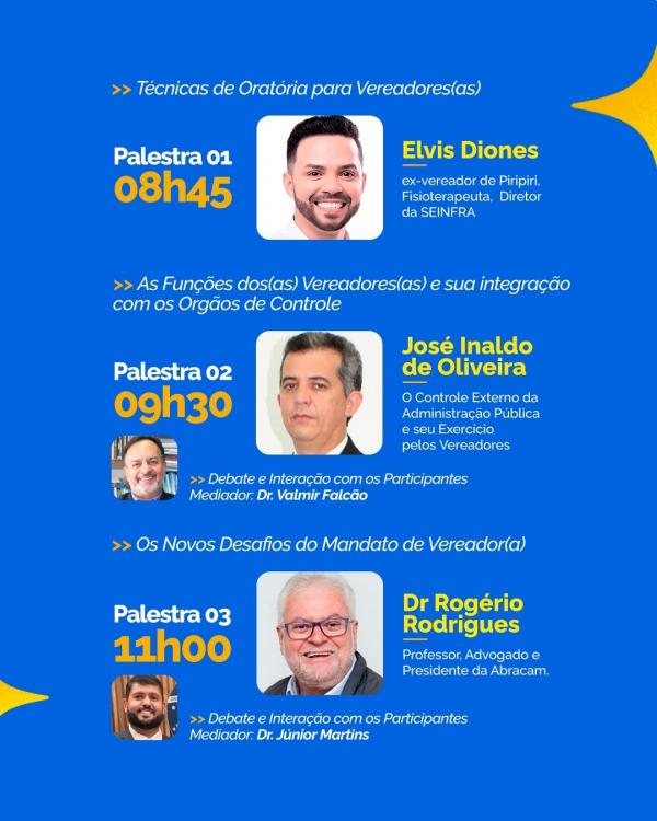 Floriano sediará Encontro Regional de Vereadores(as) do Piauí(Imagem:Divulgação)