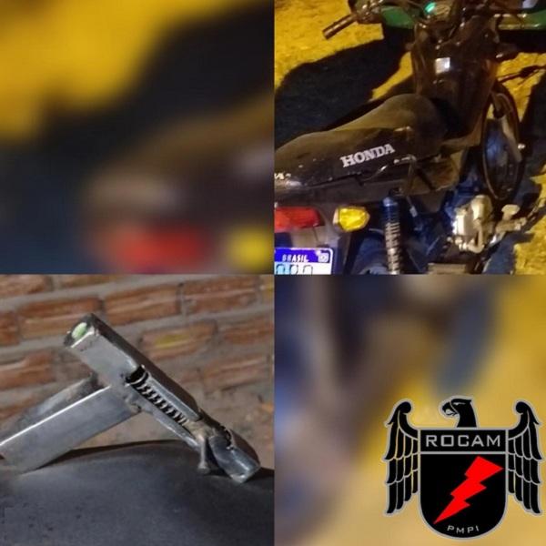 Polícia Militar prende dupla e recupera motocicleta roubada em Floriano.(Imagem:Reprodução/Instagram)