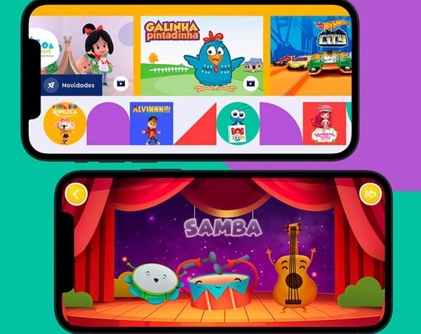 Foi lançado nesta terça-feira (15) o Giga Gloob, novo aplicativo da Globo com vídeos e jogos voltados para crianças.  O app já sai com mais de 100 títulos de vídeo, que somam 800 h(Imagem:Reprodução)