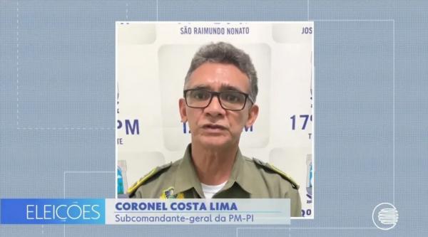  Coronel Costa Lima, subcomandante-geral da PM-PI.(Imagem:Reprodução/TV Clube)