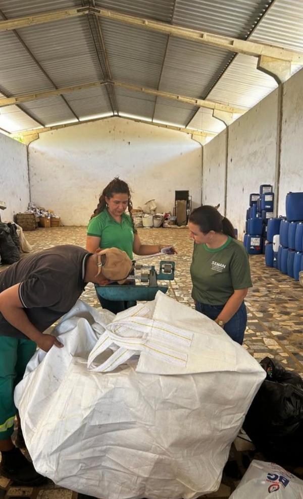 Prefeitura de Floriano recolhe mais de 92 kg de recicláveis em ecopontos no mês de julho(Imagem:Reprodução/Instagram)