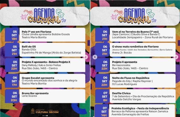 Agenda Cultural(Imagem:Reprodução/Instagram)