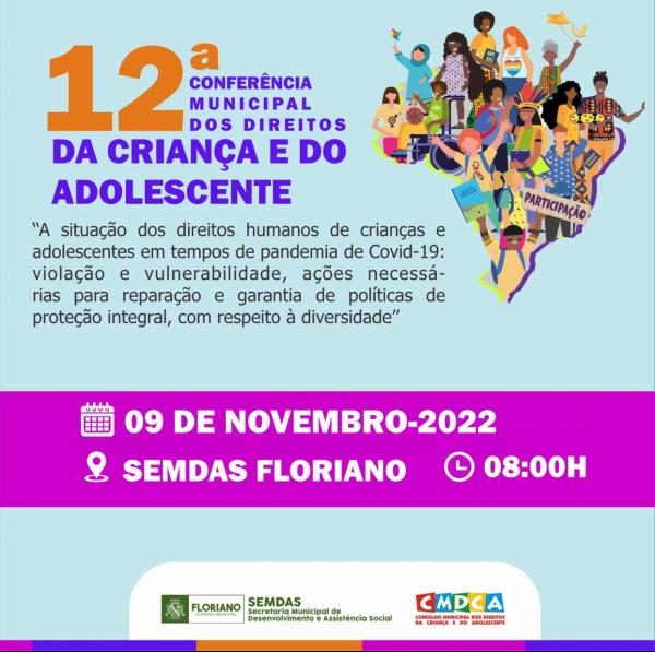 SEMDAS realiza 12ª Conferência dos Direitos da Criança e do Adolescente(Imagem:Divulgação)