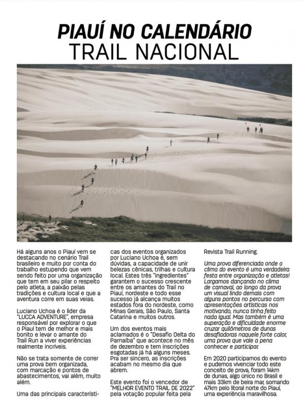 Piauí tem a melhor corrida de trail run do Brasil e ganha destaque em revista nacional(Imagem: Divulgação)