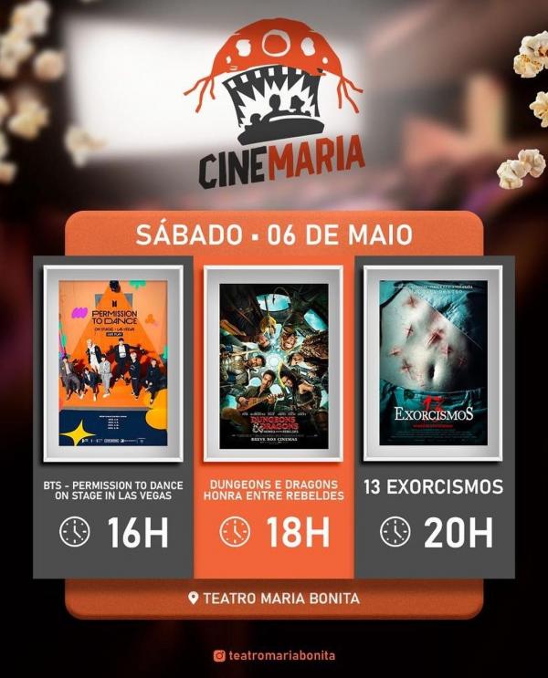 Fim de semana de cinema: Cine Maria apresenta seleção imperdível de filmes em Floriano por apenas R$5,00.(Imagem:Reprodução/Instagram)