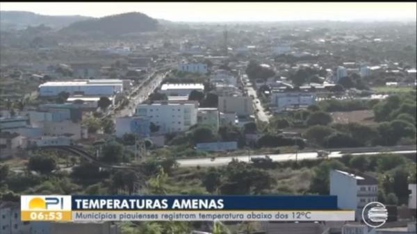 Picos registra temperaturas abaixo de 20ºC em julho.(Imagem:Reprodução/TV Clube)