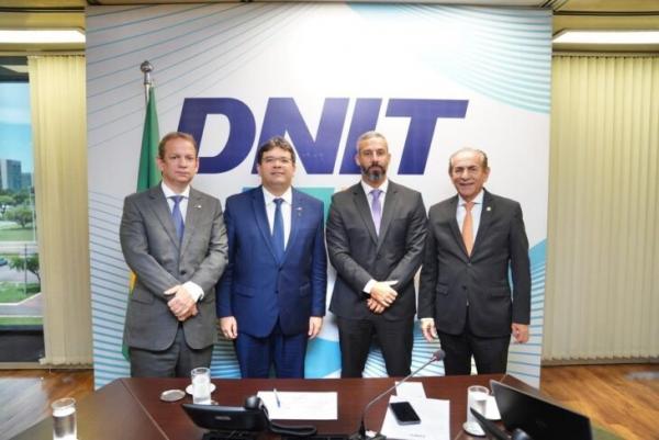 Governador Rafael Fonteles em audiência no DNIT.(Imagem:Divulgação)