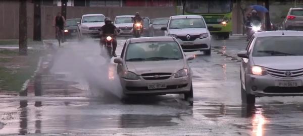 Chuva em Teresina(Imagem:Reprodução/TV Clube)