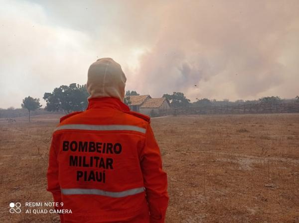 Piauí encerra o mês de outubro na 4ª colocação do ranking de queimadas no Brasil.(Imagem:Divulgação/Corpo de Bombeiros)