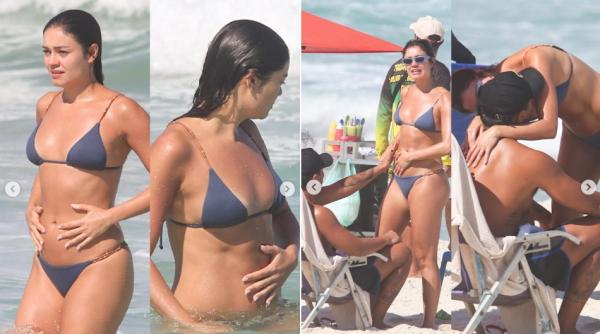 Sophie Charlotte abre álbum curtindo férias de biquíni na praia com Xamã.(Imagem:Reprodução/Instagram)