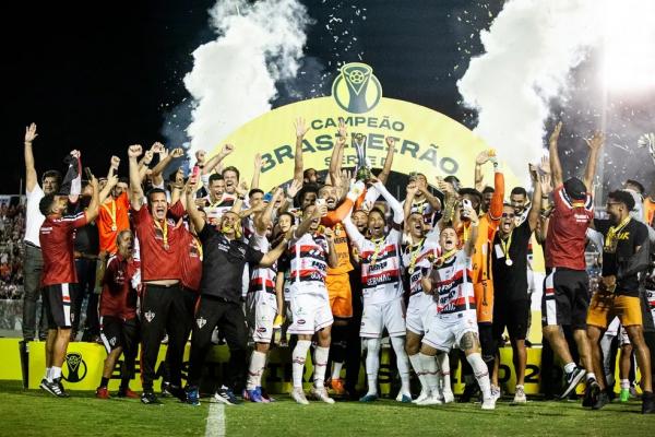 Ferroviário, campeão da Série D do Campeonato Brasileiro 2023.(Imagem:Lenilson Santos/Ferroviário)