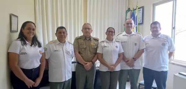 Diretoria de Saúde da PMPI visita 3º BPM em Floriano e reforça cuidados com policiais militares.(Imagem:Divulgação/PM)