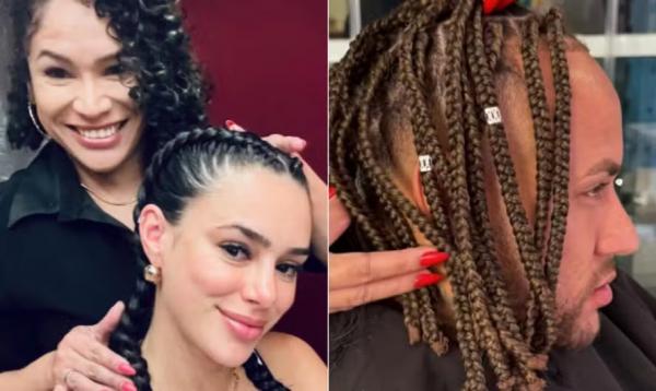 Bruna Biancardi e Neymar procuraram a trancista Dani Castela para mudar o visual.(Imagem:Reprodução da internet)