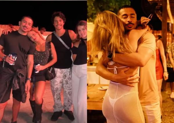 Bruna Griphao e Renan Machado curtiram show de Lady Gaga juntos, mas já postavam fotos nas redes sociais mostrando intimidade.(Imagem:Reprodução/Instagram)