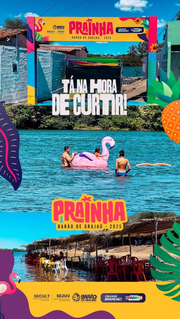 Temporada de lazer na Prainha de Barão de Grajaú está oficialmente aberta.(Imagem:Reprodução/Instagram)