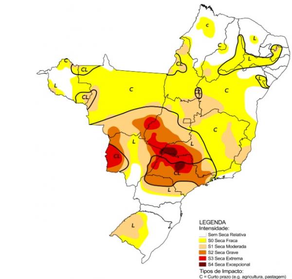 Mapa da Seca(Imagem:Reprodução)