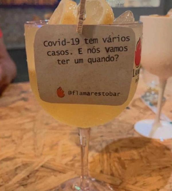 Bar faz piada com pandemia e caso repercute nas redes sociais.(Imagem:Reprodução/Redes sociais)