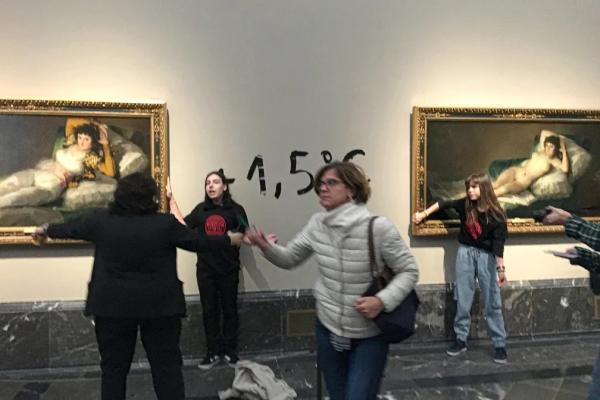Ativistas colam mãos em obras de Goya no museu do Prado em Madri(Imagem:Divulgação)