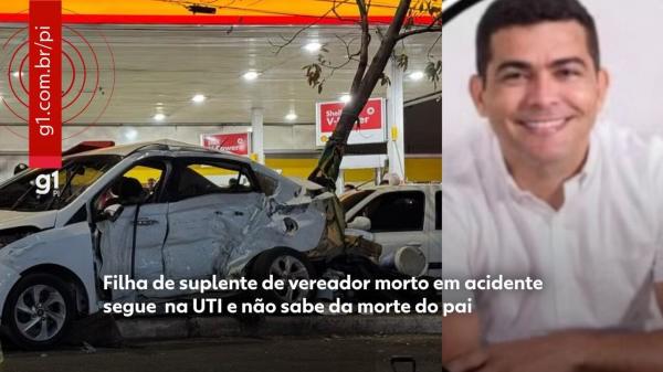 Filha de suplente de vereador morto em acidente segue na UTI e não sabe da morte do pai.(Imagem:Reprodução)