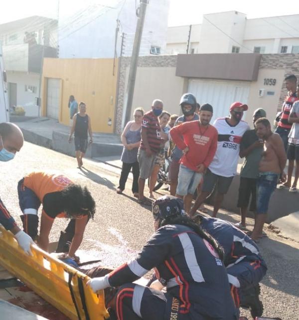 Homem é esfaqueado durante briga na Zona Sul de Teresina.(Imagem:Reprodução/redes sociais)