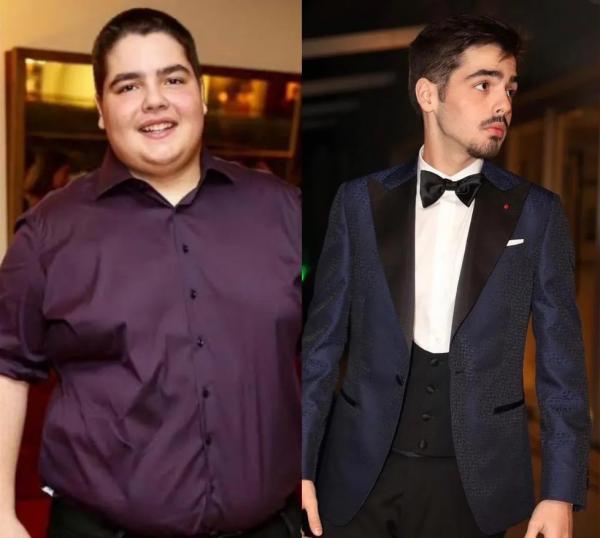 João Guilherme Silva mostra antes e depois de emagrecimento.(Imagem:Reprodução/Instagram)