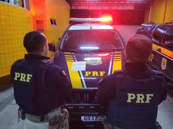 PRF cumpre dois mandados de prisão na BR 230.(Imagem:Divulgação/PRF)