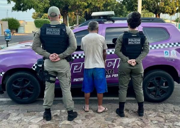 Suspeito de ameaçar mãe idosa e descumprir medida protetiva é preso pela 2ª vez.(Imagem:Divulgação/PMPI)