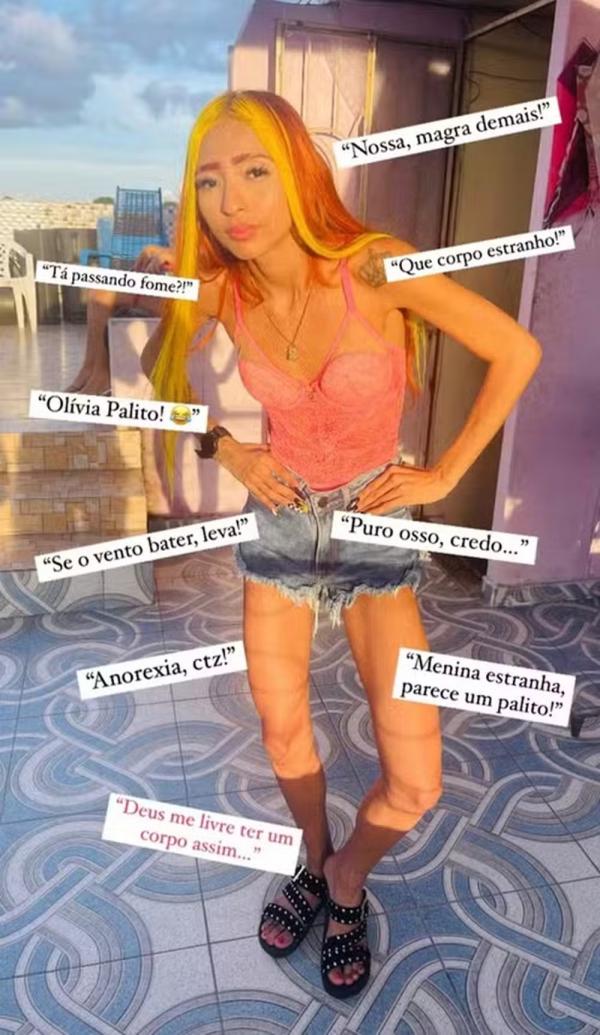 Ruivinha de Marte expõe ataques de haters de quando era mais magra.(Imagem:Reprodução/Instagram)