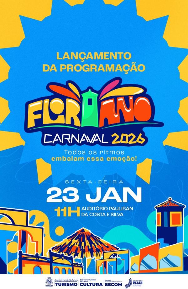 Prefeitura de Floriano convida imprensa para lan&ccedil;amento oficial do Floriano Carnaval 2026.(Imagem:Secom)