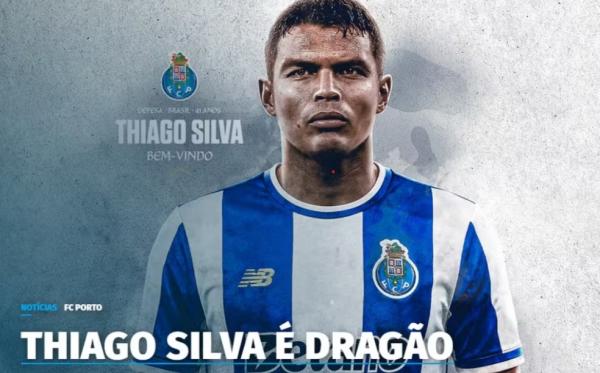 Thiago Silva &eacute; anunciado como refor&ccedil;o do Porto.(Imagem:Divulga&ccedil;&atilde;o/Porto)