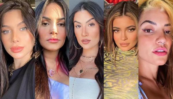 Flávia Pavanelli, Flayslane, Bianca Andrade Kylie Jenner e Gabi Prado.(Imagem:Reprodução/Instagram)