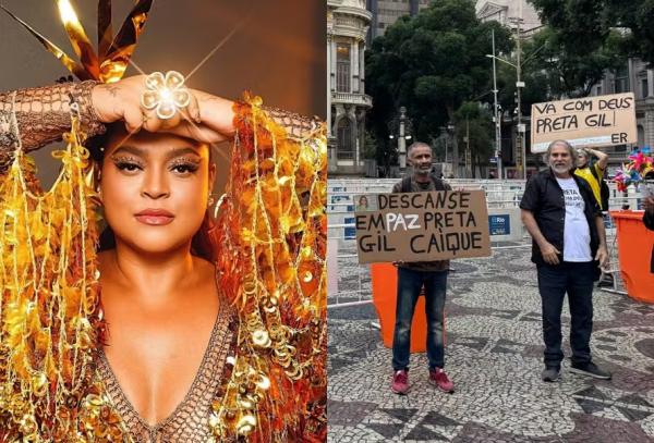 Preta Gil ganha homenagens de fãs em velório.(Imagem: @alexsantanaphotographer e Quem)