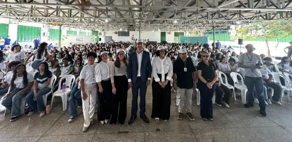A iniciativa integra o programa Pro Verde nas Escolas, desenvolvido pela Semarh para incentivar a educa&ccedil;&atilde;o ambiental na rede p&uacute;blica estadual.(Imagem:Ascom Semarh)