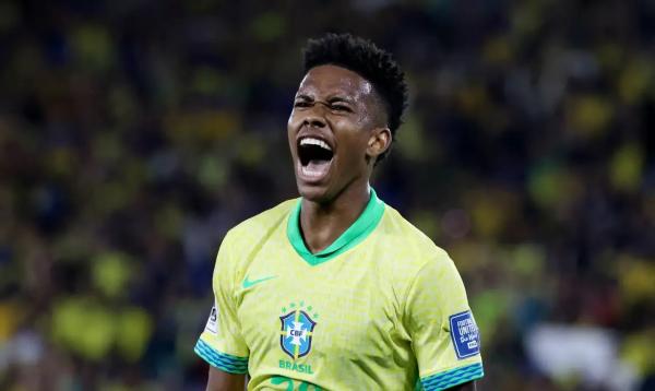 Estêvão, Lucas Paquetá e Bruno Guimarães marcaram os gols da seleção.(Imagem:REUTERS/SERGIO MORAES/DIREITOS RESERVADOS)