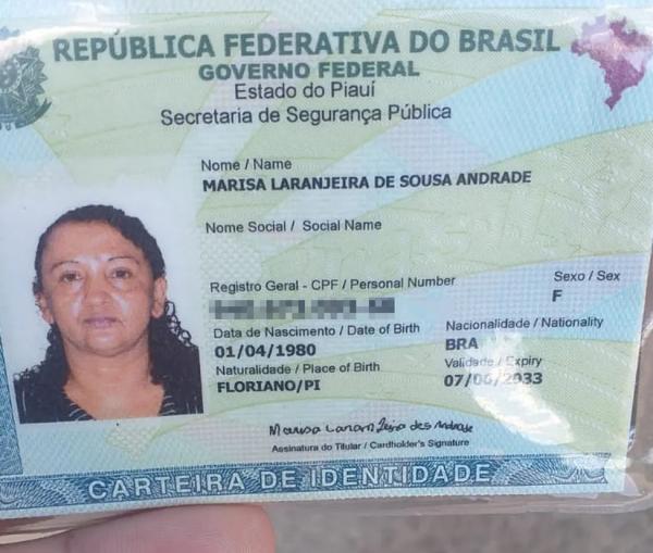 Maria Laranjeira de Sousa Andrade foi encontrada morta dentro de casa em Floriano.(Imagem:Divulgação/PM-PI)