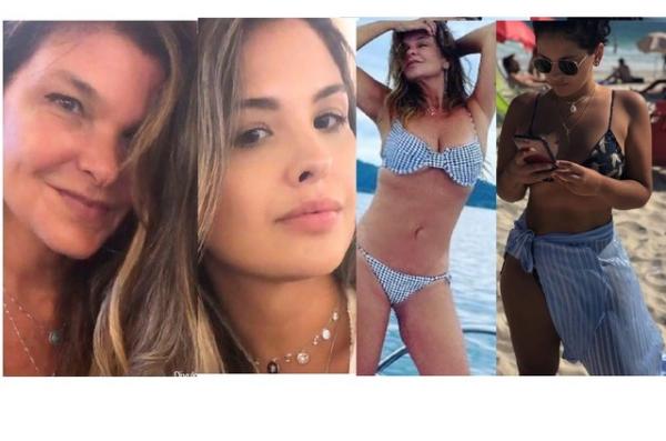 Cristiana Oliveira, de 57 anos, e sua filha, Rafaela, de 34(Imagem:Reprodução)