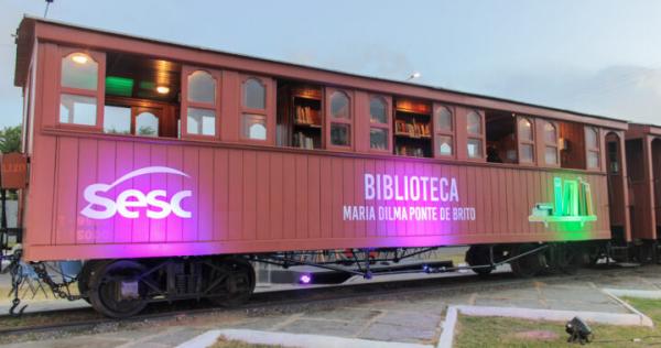 Sesc Piauí inaugura biblioteca-trem em Parnaíba(Imagem:Divulgação)