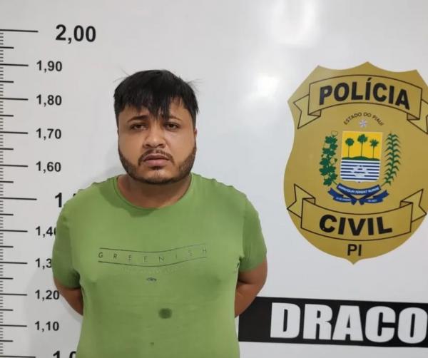 Suspeito de fundar no Piauí célula de facção criminosa do Rio de Janeiro é preso.(Imagem:Polícia Civil)
