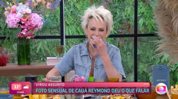 Ana Maria Braga pergunta sobre foto sensual de Cauã reymond.(Imagem:Globo)