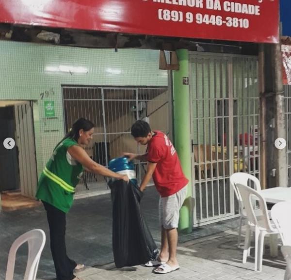 Projeto ECOTAMPAS: Floriano se engaja na reciclagem de metais.(Imagem:Reprodução/Instagram)